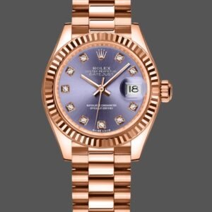 Rolex Datejust 279175 Aubergine Diamonds Dial Fluted Bezel 28mm Lady Replica Watch