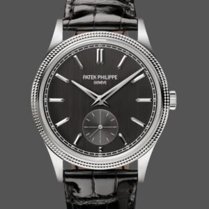 Patek Philippe Calatrava White Gold 6119G 001 Replica Watch(black)