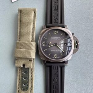 Panerai Luminor Marina Navy Seals PAM01412 Grey Dial Rubber Strap Best Replica VSF 44mm